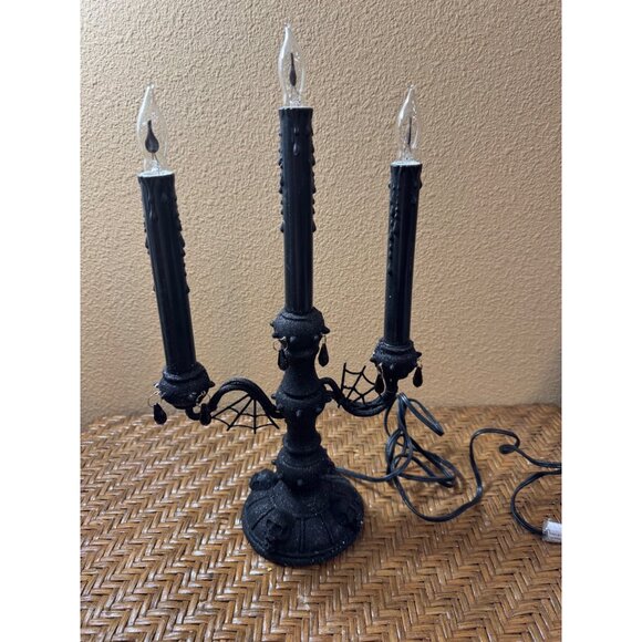 Halloween Celebrate It Candelabra Lamp With LED Flickering Candle - Picture 1 of 14